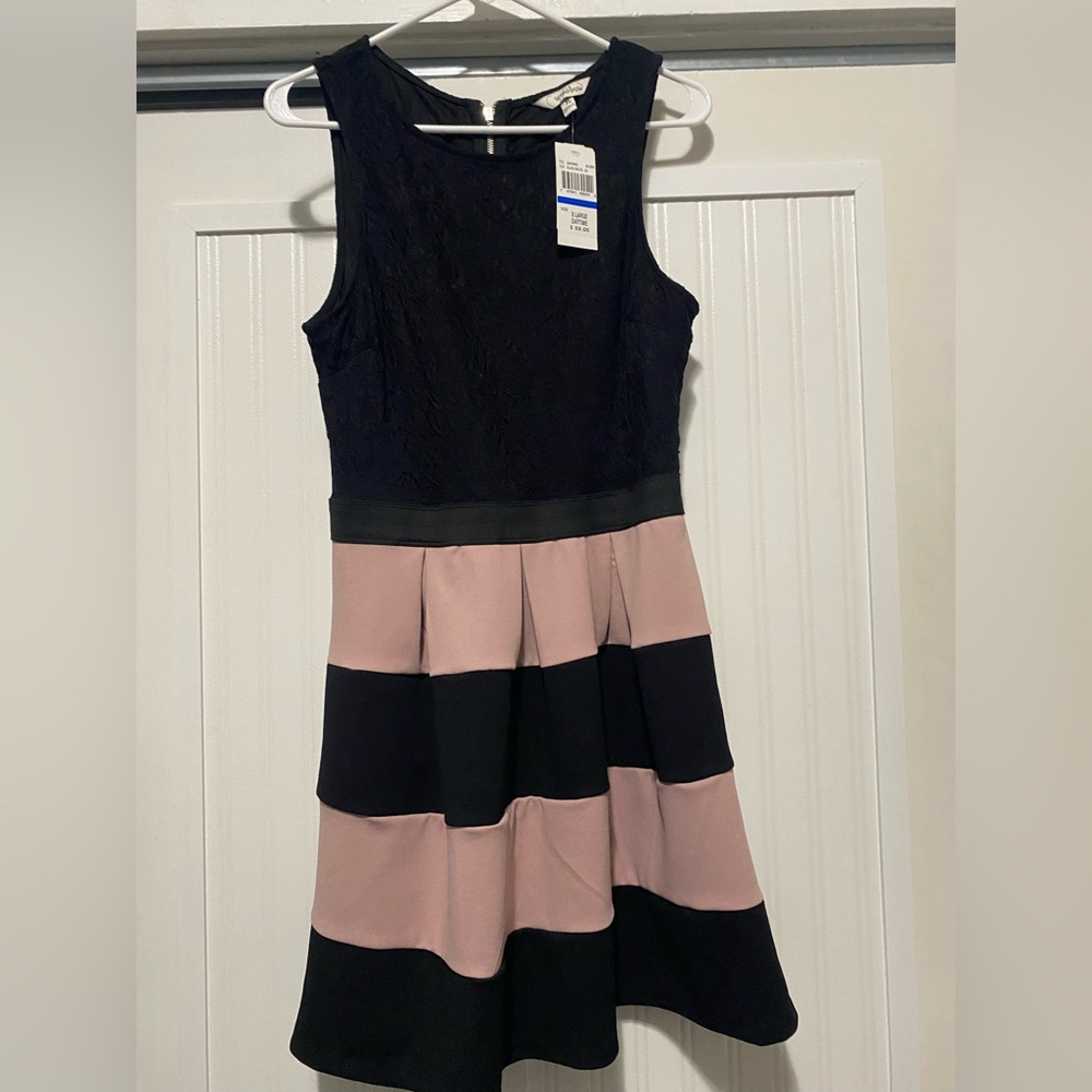 Black and Pink Cocktail Dress